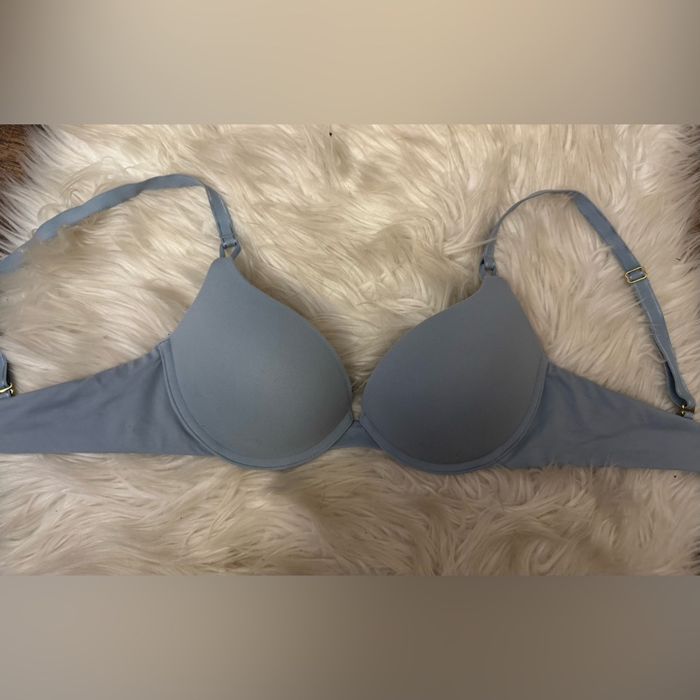 Soma Size 32C Bra Embraceable Push Up Underwire Blue